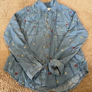 Flower chambray shirt
